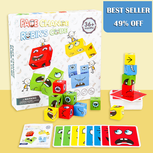 🧩 50% OFF! 🎭 5D Puzzle Faces Changing Game - Family Fun with Interactive Expressions, Boosts Creativity & Logic Skills 👨👩👧👦✨