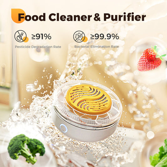 🍇 65% OFF NOW! 🍓 Portable Food Cleaner & Purifier - Removes Pesticides & Bacteria in 3 Mins, USB Charging for Kitchen/Travel 💦✨