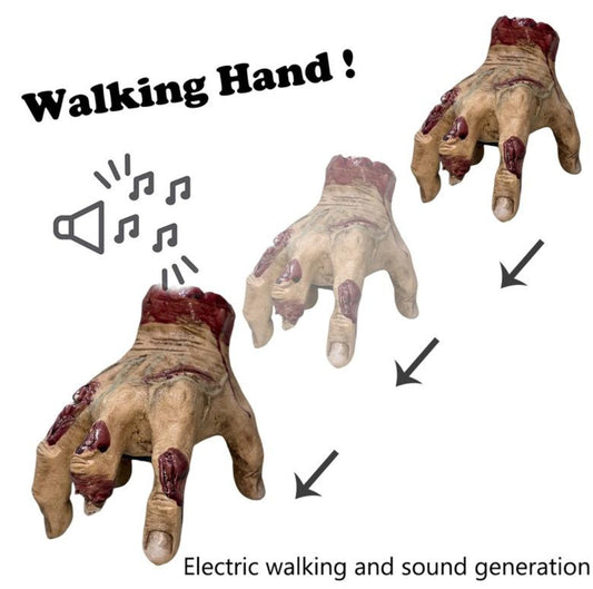 🖐️ 50% OFF NOW! ✨ Realistic Scary Hand Props - Flexible & Creepy for Halloween/Cosplay, Perfect for Decoration or Pranks 🎃📦