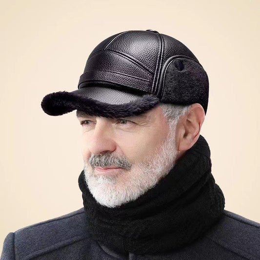 🧢 50% OFF NOW! ✨ Men's Winter Hat with Sheepskin Earmuffs - Windproof Thermal Design for Extreme Cold Weather ❄️🛡️