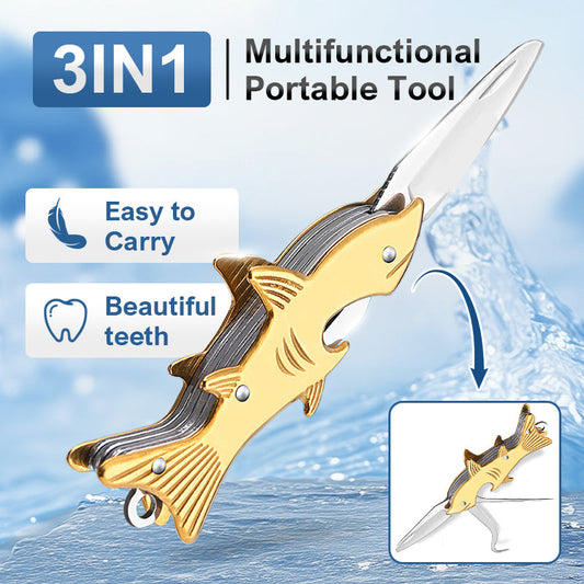 🦈 BUY 3 GET 1 FREE! ✨ 3-in-1 Multifunctional Portable Tool - 18 Functions with Pliers, Knife & Screwdrivers for Outdoor & Emergency Use 🏕️🔧