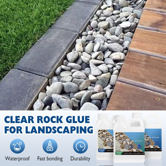 🪨 50% OFF NOW! 🌿 Clear Rock Glue for Landscaping - Waterproof & Weather-Resistant Bond for Stones/Pebbles/Garden Decor 🏡✨