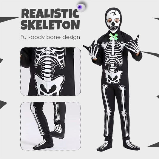 💀 60% OFF NOW! ✨ Glow-in-Dark Skeleton Costume - Full-Body LED Illusion for Halloween Parties & Cosplay Events 🎃🔦