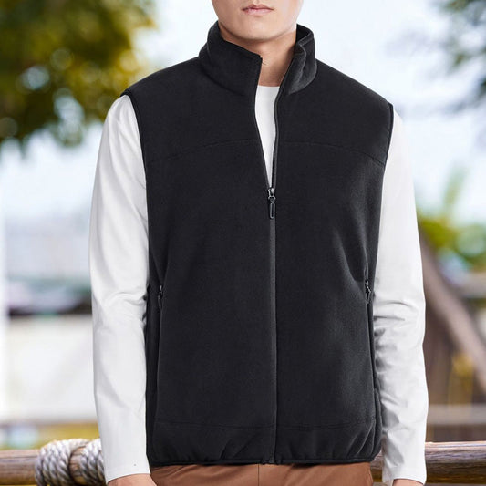 💥 60% OFF ! 🧥 Men's Stand Collar Thickened Full Zip Vest – Warm & Stylish ❄️