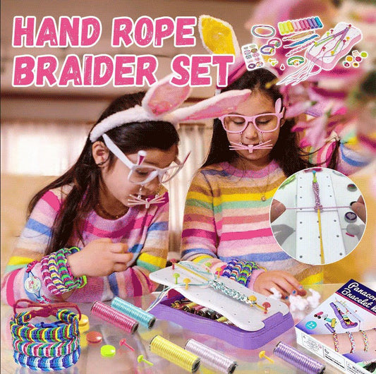 🧵 50% OFF NOW! ✨ DIY Hand Rope Braid Kit - Includes Multi-Colored Threads for Bracelets & Crafts, Creative Fun for All Ages 🎨📦