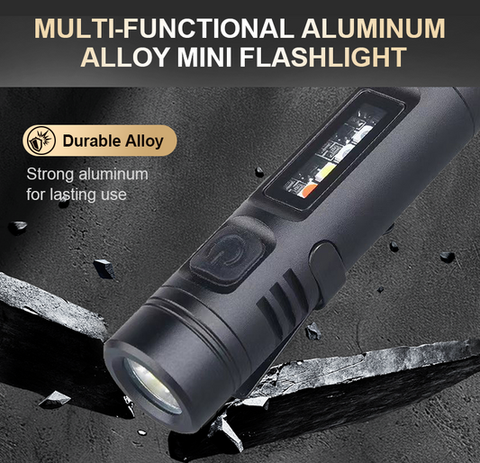 🔦 BUY 2 GET 1 FREE! ✨ Multi-Functional Aluminum Alloy Mini Flashlight - 3 Lighting Modes & 100m Long Beam, Waterproof & Shock-Resistant for Outdoor Adventures 🎒⚡