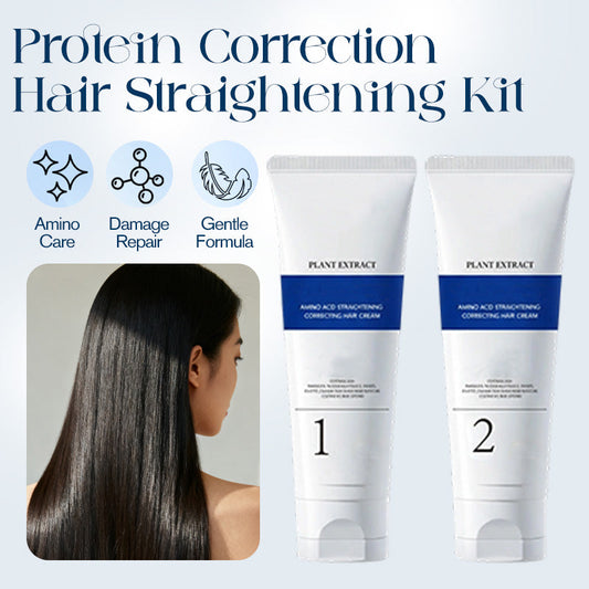 💇♀️ BUY 3 GET 1 FREE! ✨ Protein Hair Straightening Kit - Repairs & Smooths for Up to 8 Weeks, Salon Results at Home 🌟📦