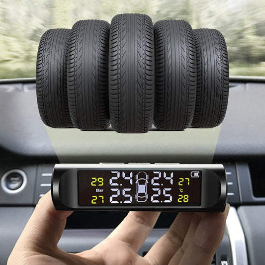 🚗 60% OFF NOW! ✨ Solar Tire Pressure Monitor - Real-Time 4-Wheel Display with Wireless Sensors & Waterproof Design for Enhanced Safety 🔋🌞