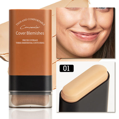 🔥BUY 2 GET 1 FREE! 💄 Instant Concealing Foundation Stick – Built-in Brush, Full Coverage & Lightweight Formula for Flawless Skin ✨📦