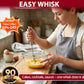 🔥 DON'T MISS 50% OFF! ⏰ Stainless Steel Semi-Automatic Eggbeater Easy Whisk – No Wrist Pain, Bidirectional Spin & Cordless ✨