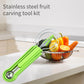 🍉 BUY 3 GET 1 FREE! ✨ 3-in-1 Fruit Tool Knife - Cutter, Slicer & Peeler in One with Ergonomic Handle for Effortless Prep 🔪🌈