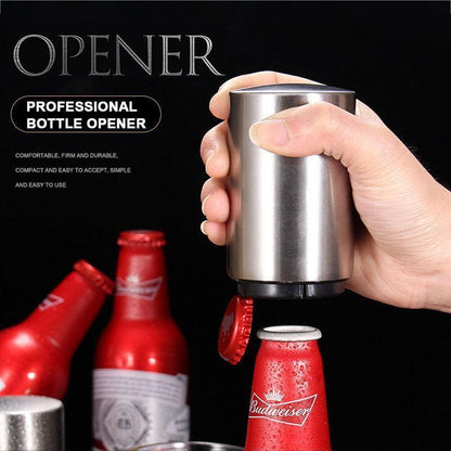 🎉 2026 Sale — Over 33,000 Sold! 🍻 Automatic Magnetic Bottle Opener – Align, Press & Lift – Cap Stays on Magnet, No More Flying Lids! ✨