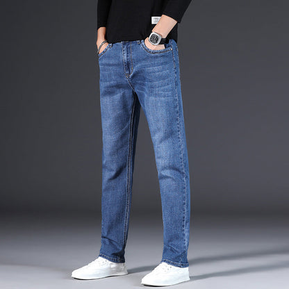 👖 50% OFF NOW! 🧵 Men's Elastic High Waist Straight Leg Jeans – Soft Stretch Cotton & Breathable Everyday Comfort 🛠️