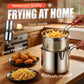 ⏰NEW ARRIVAL 50% OFF! 🍳🔥 One pot, endless meals — fry, boil, steam, and strain. 304 stainless steel, built to last, and ready for your crispiest chicken yet. 🍗