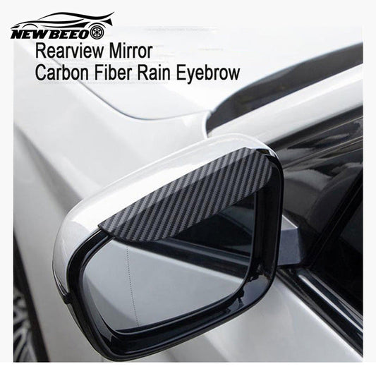 🚗 LIMITED-TIME 50% OFF ☂️ Carbon Fiber Rain Eyebrow — Clear Rearview Mirror in Rain