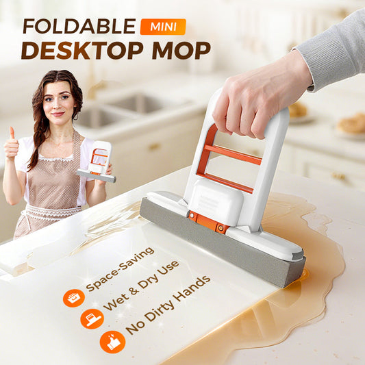 🧼 LIMITED-TIME 50% OFF ✨ Foldable Mini Mop — No-Mess Squeeze, Wipes Any Surface