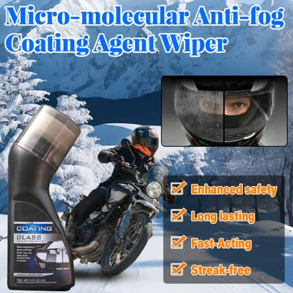 🚗 BUY 1 GET 1 FREE! ✨ ANTI-FOG COATING - Micro-Molecular Formula for Crystal Clear Vision, Easy Application on Glass & Mirrors, Long-Lasting Protection Against Fog & Frost 🌫️🧽