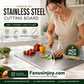 🎉 2026 Sale — Over 45,000 Sold! 🔪 304 Stainless Steel Cutting Board – Hygienic, Mold-Resistant, Easy Clean – The Last Board You'll Ever Need! ✨