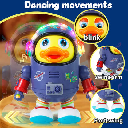 🦆 50% OFF LIMITED TIME! ✨ Dancing Space Duck Toy - Interactive LED Light & Music with Solar Sensor for Fun Cosmic Dance Moves 🌟🚀