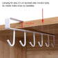 🏠 50% OFF NOW!🔥 Under Shelf Hanger with 6 Hooks – Space Saving Kitchen Organizer – No Drill Storage Rack – Steel Utensil Holder for Cabinet & Wardrobe 🍴
