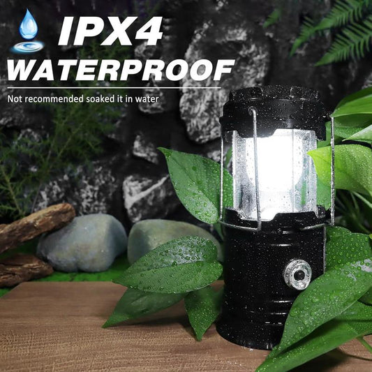 ⭐DON'T MISS 50% OFF!📢 ⛺️Solar Camping Lantern- Rechargeable LED Lights, Magnetic Base & Foldable Hanging Hook- Collapsible Lamp Battery Powered ✨