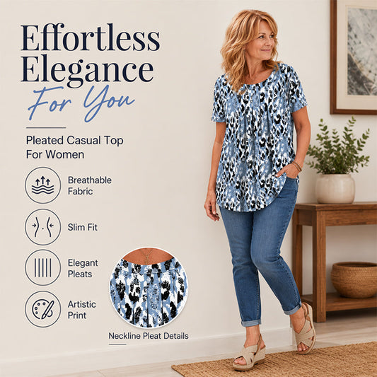 🎉 LIMITED TIME 50% OFF! 👚 Printed Round Neck Top – Casual Cool, Soft Touch ☀️