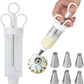 🚀Bestseller!⏰LIMITED-TIME 50% OFF! 🧁🎂 Stop wrestling with messy piping bags — this stainless steel decorating gun fills, frosts, and finishes in seconds. 6 tips, one tool, endless creativity. 🍰