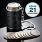 🔥 LIMITED-TIME 50% OFF 🔑 2-in-1 Mini Coin Storage Keychain — Fits 21 Quarters, Fidget Stress Relief