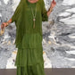 👗 50% OFF NOW! 💝 Artistic Style Loose Dress – Flowy Chiffon Maxi & Shirred Details 🌸