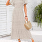 👗 50% OFF NOW! 🌸 Women's Casual Floral Print Maxi Dress – Flutter Sleeves, Smocked High Waist & Flowy Tiered Skirt ✨