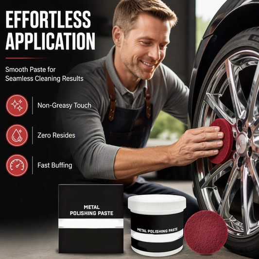 🔥HOT SALE 50% OFF! ✨🔧 That dull chrome or scratched stainless? This polishing paste brings it back to mirror shine. Safe, easy, and complete with applicator pad — one kit, like-new metal. 🏠