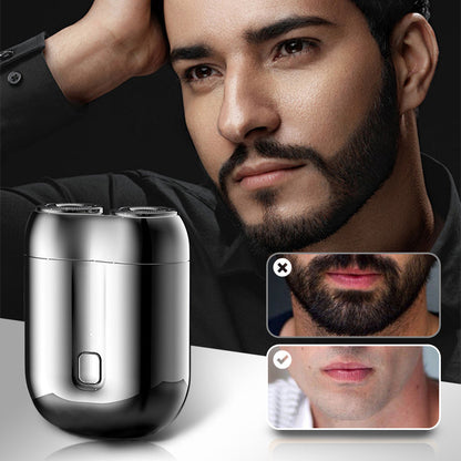 💈 HOT SALE - BUY 2 GET 1 FREE! ✨ 2025 New Mini Double Head Electric Shaver - 3D Floating Blades & USB Charging for Men's Precision Grooming 🔋🌀