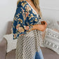 🌺 50% OFF! ✨ Women's Floral Kimono Cardigan – Ruffle Sleeves, Tie-Front & Flowy Beach Cover-Up 🏖️