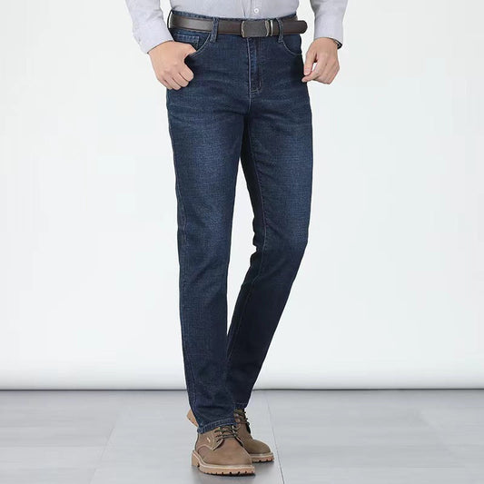 👖 50% OFF NOW! 🧵 Men's Elastic High Waist Straight Leg Jeans – Soft Stretch Cotton & Breathable Everyday Comfort 🛠️