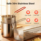 ⏰NEW ARRIVAL 50% OFF! 🍳🔥 One pot, endless meals — fry, boil, steam, and strain. 304 stainless steel, built to last, and ready for your crispiest chicken yet. 🍗