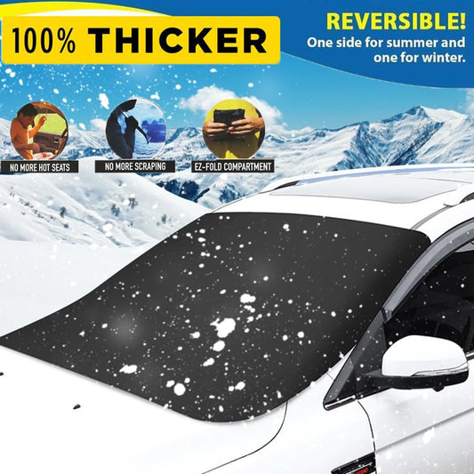 🚗 50% OFF! ❄️ MAGNETIC SNOW COVER - Universal Fit for All Vehicles, Easy Installation & Storage, Heavy-Duty Protection Against Frost and Snow 🌨️🛡️