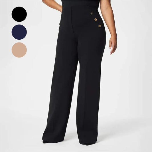 👖 50% OFF LIMITED TIME! ✨ High Stretch High Waist Wide Leg Trousers - Flowy Comfort with Tummy Control for Effortless Style 🌸✨