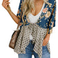 🌺 50% OFF! ✨ Women's Floral Kimono Cardigan – Ruffle Sleeves, Tie-Front & Flowy Beach Cover-Up 🏖️
