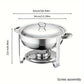 🍲 50% OFF NOW! 🍽️ Stainless Steel Chafing Dish Buffet Set – 5QT, Gold Finish & Fuel Can Rack ✨