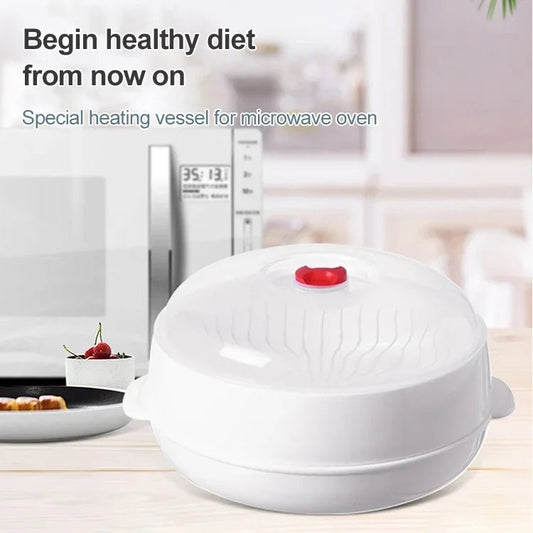 🍲 50% OFF NOW! 🔥 Microwave Steamer Oven - Healthy Steam Cooking & Defrosting, Compact Design for Easy Storage 🥦📦