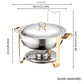 🍲 50% OFF NOW! 🍽️ Stainless Steel Chafing Dish Buffet Set – 5QT, Gold Finish & Fuel Can Rack ✨