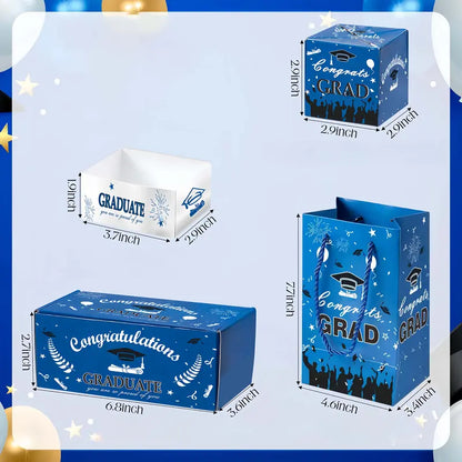 🎓 50% OFF NOW!🎁 Explosive Pop-Up Surprise Money Gift Box – Class of 2026 Graduation Party Prop – Viral Video Jumping Box – Dark Blue Congrats Grad Design 🎉