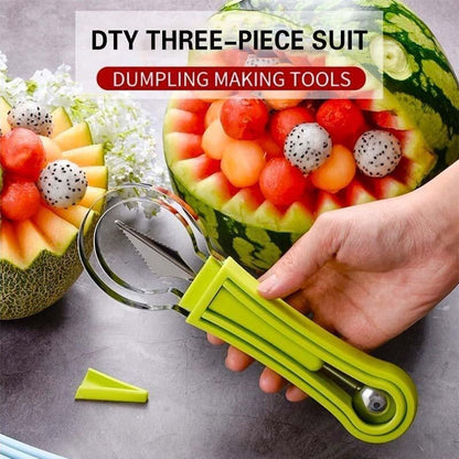 🍉 BUY 3 GET 1 FREE! ✨ 3-in-1 Fruit Tool Knife - Cutter, Slicer & Peeler in One with Ergonomic Handle for Effortless Prep 🔪🌈