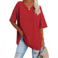 👕 50% OFF NOW! 🌿 Women's Casual V-Neck T-Shirt – Soft Cotton Blend & Flowy Hem – Breezy Everyday Essential 🍃
