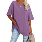 👕 50% OFF NOW! 🌿 Women's Casual V-Neck T-Shirt – Soft Cotton Blend & Flowy Hem – Breezy Everyday Essential 🍃