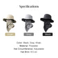 🧢 50% OFF NOW! ☀️ Ventilated Fisherman Hat with Removable Face Shield – 2-in-1 Design, Cooling Ice Silk & Adjustable Fit – 360° Sun Protection 🎣