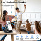 🔥 50% OFF NOW! 📱 5-in-1 Wireless Speaker Stand – Induction Audio & Phone Holder 🎵💡