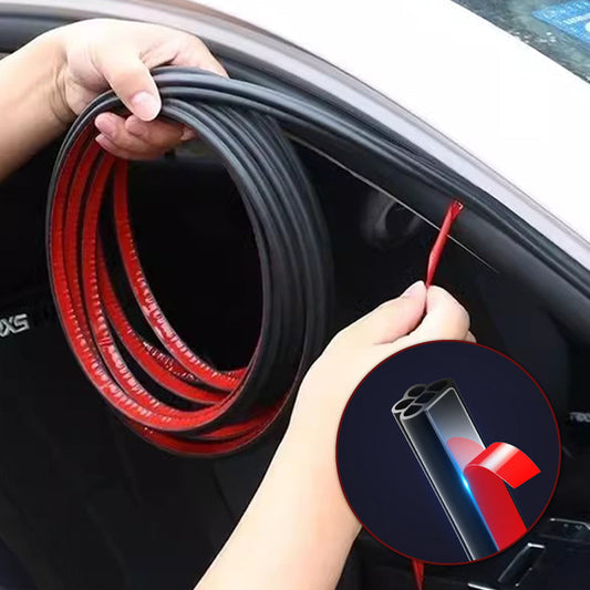 🚗 BUY 2 GET 1 FREE! ✨ 5-Hole Automotive Dust-proof & Shock-absorbing Sealing Strip - Universal Fit with Adhesive Backing for Enhanced Cabin Quietness & Protection 🔇🧤