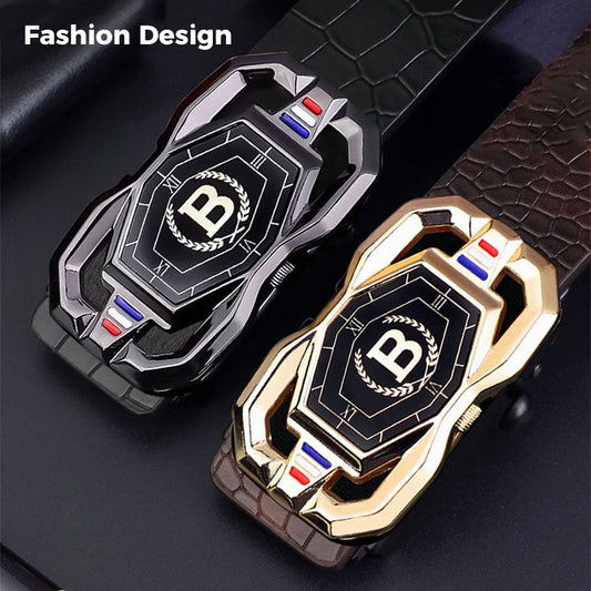 🐊 50% OFF NOW! 🎉 Men‘s Crocodile-Pattern Belt – Automatic Buckle, Genuine Leather & Versatile 👔📦