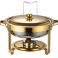 🍲 50% OFF NOW! 🍽️ Stainless Steel Chafing Dish Buffet Set – 5QT, Gold Finish & Fuel Can Rack ✨